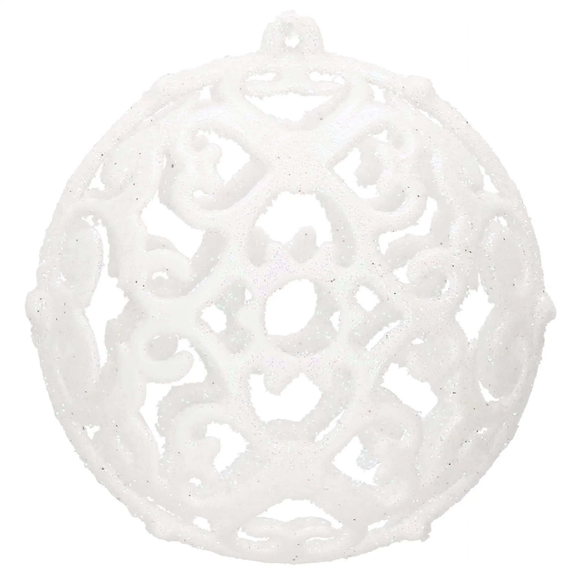set božićnih kuglica 3–6 cm – 101 komad, bijele - slika 4
