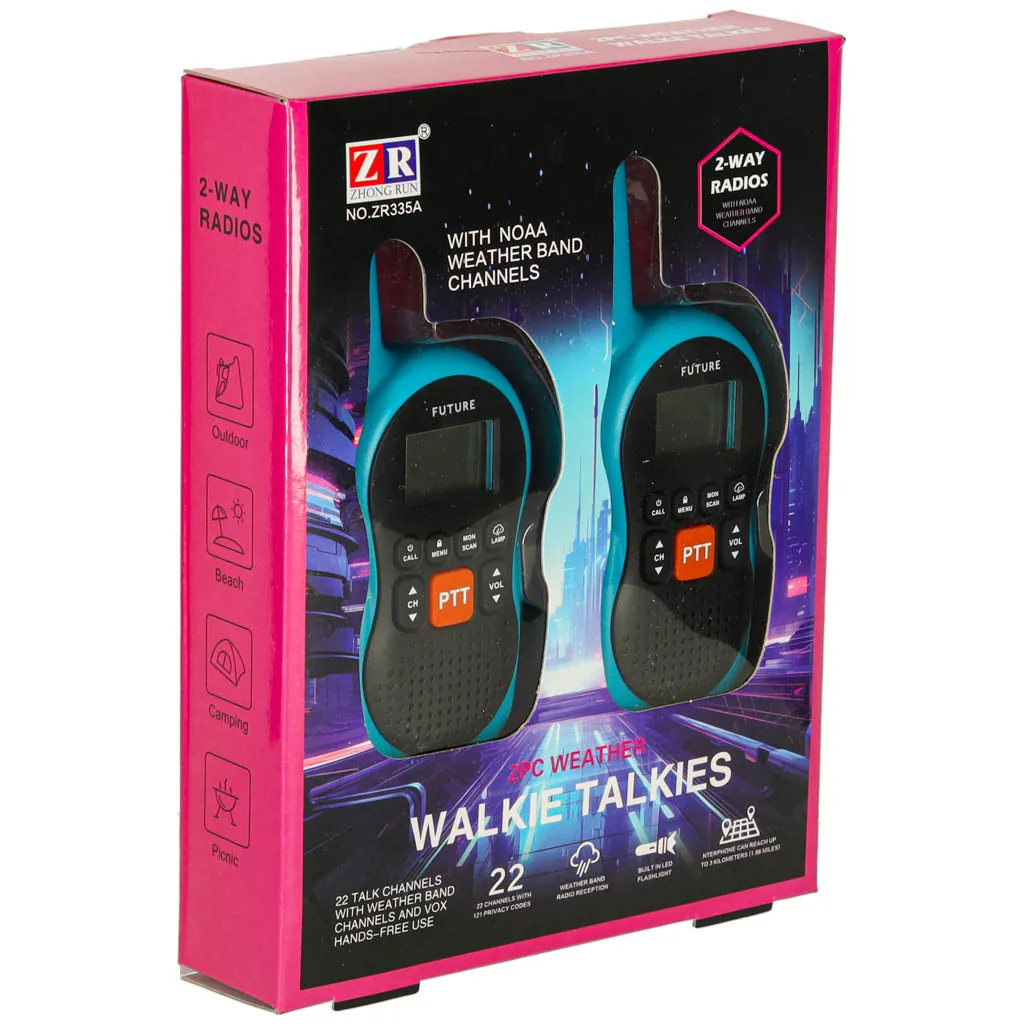 walkie talkie za djecu dometa 3 km set od 2 kom. - slika 11