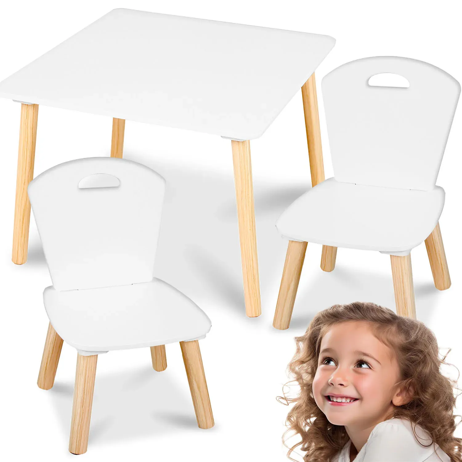 ricokids drveni stol + 2 stolice rc-848 - slika 2