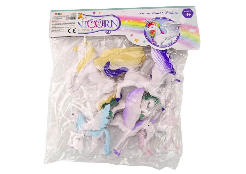 set figurica jednorog pegaz bijela magija 6 kom. - slika 4