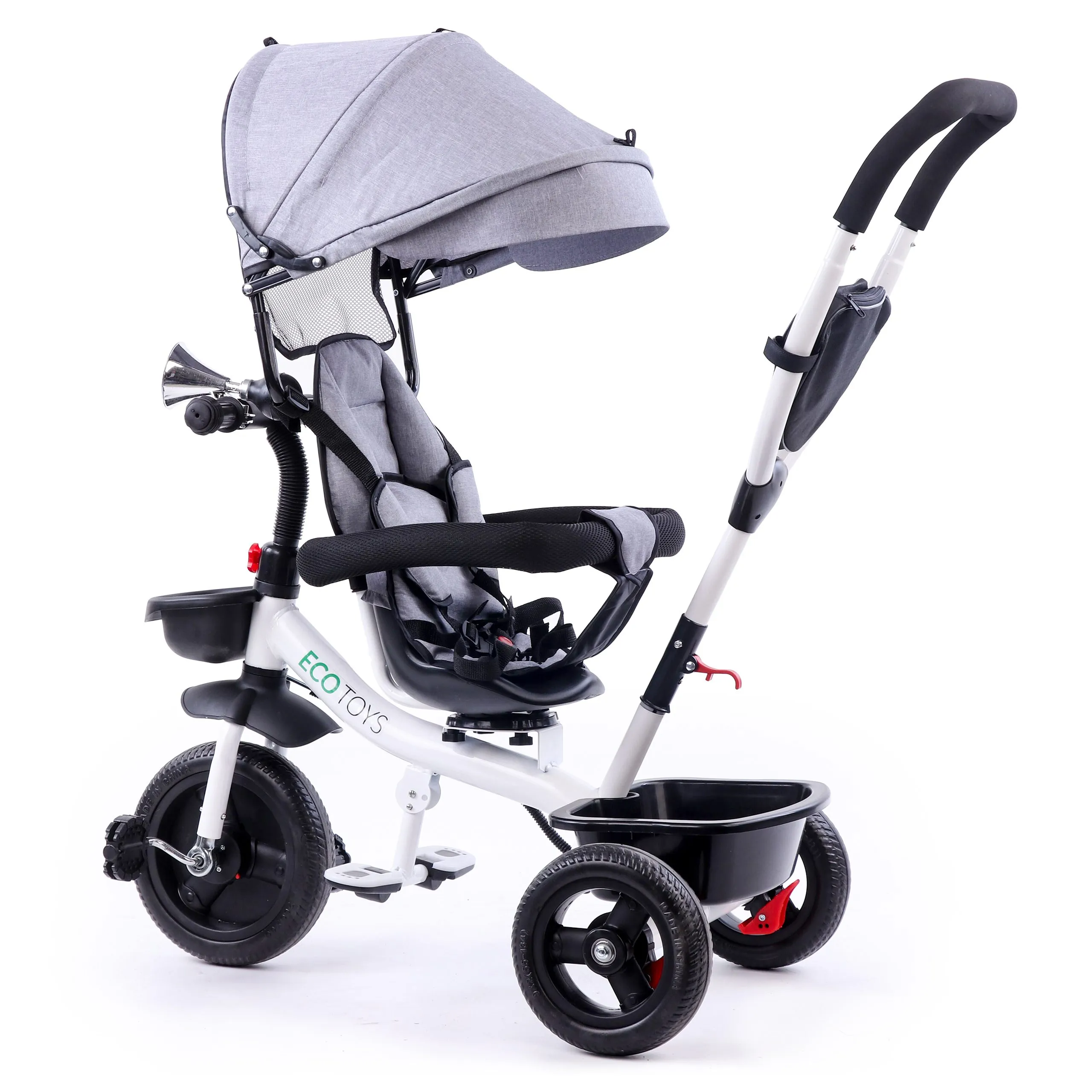 ecotoys dječji tricikl sivi - slika 3
