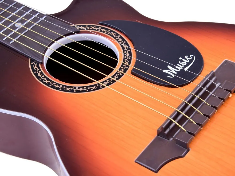 dječja gitara s 6 žica - smeđa - slika 6