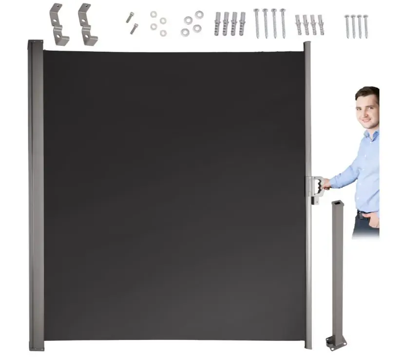 bočna tenda 400x180 cm siva - slika 2