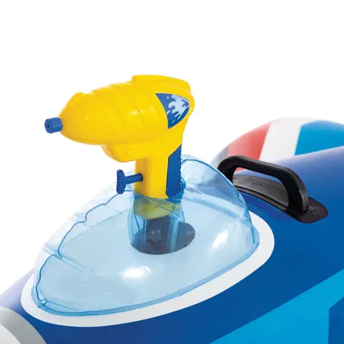 intex napuhujući borbeni avion za djecu s vodenim topom – 57531-blue - slika 4