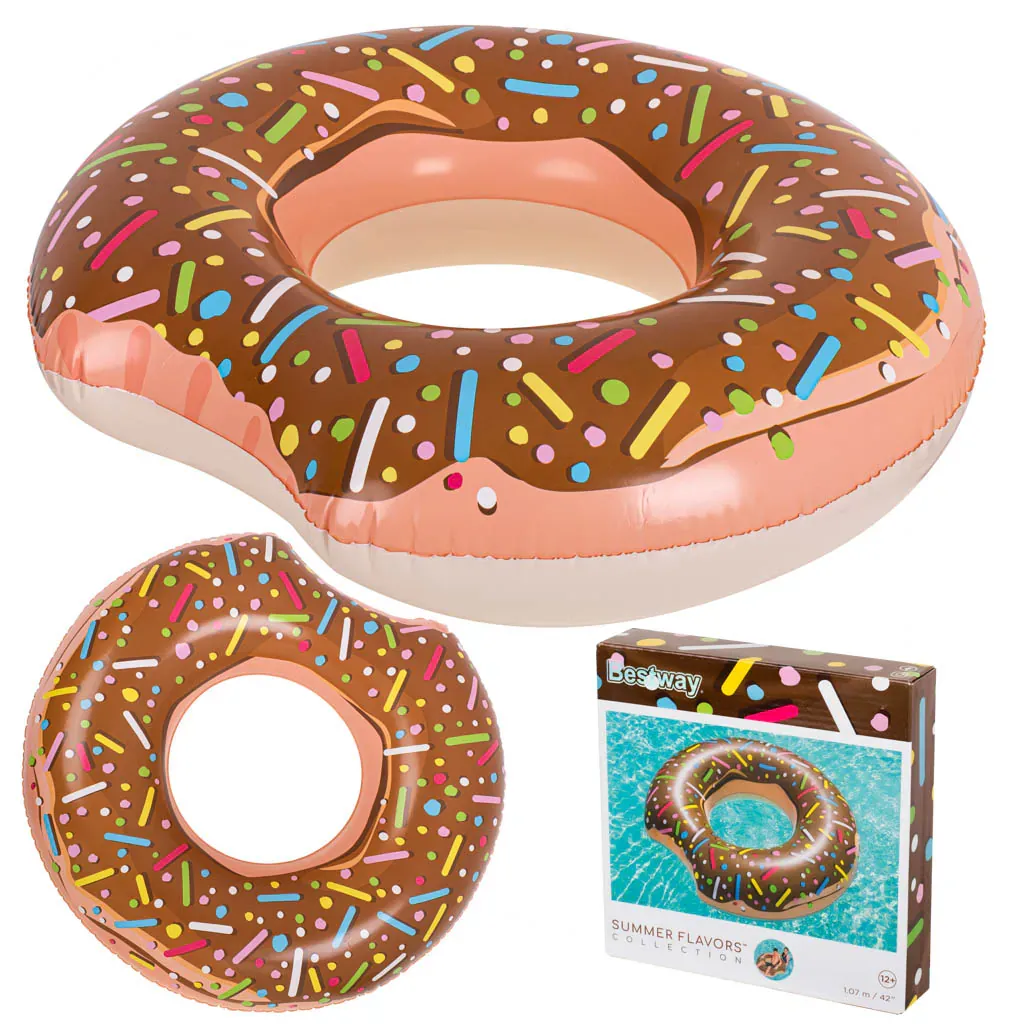 bestway 36118 kolut na napuhavanje krafna smeđa 107cm - slika 7