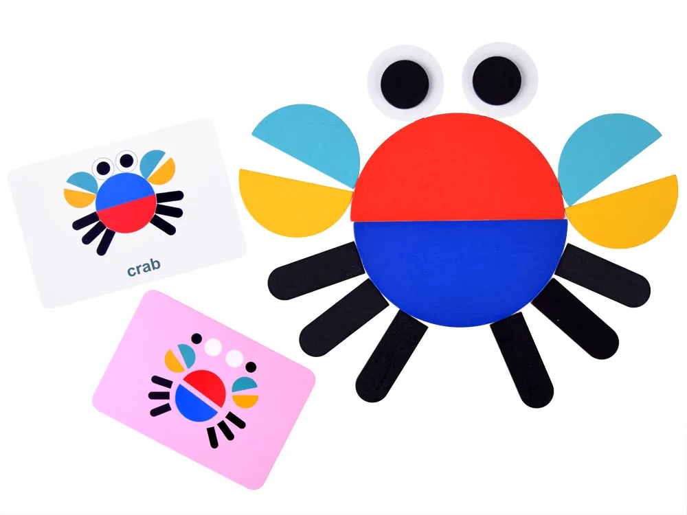 montessori drvena slagalica tangram za4377 - slika 4