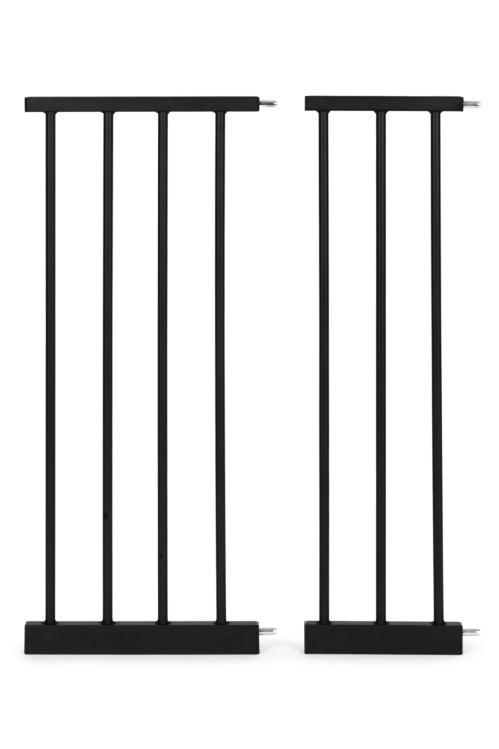 ecotoys sigurnosna vrata 74–132 cm za stepenice i vrata – čelična s dodatnim panelima, crna - slika 7