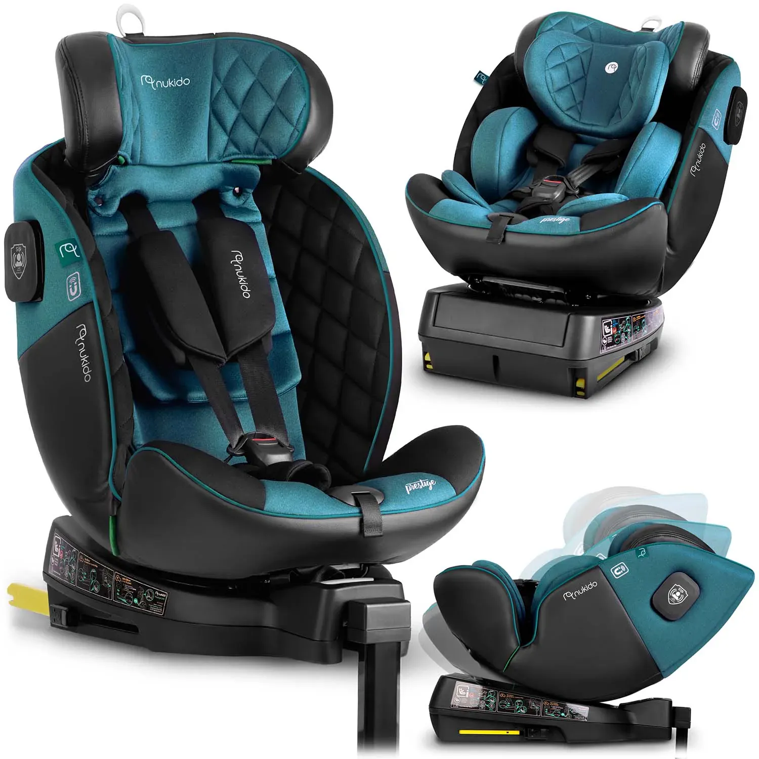 nukido prestige line crno-plava autosjedalica 0-36 kg isofix - slika 2