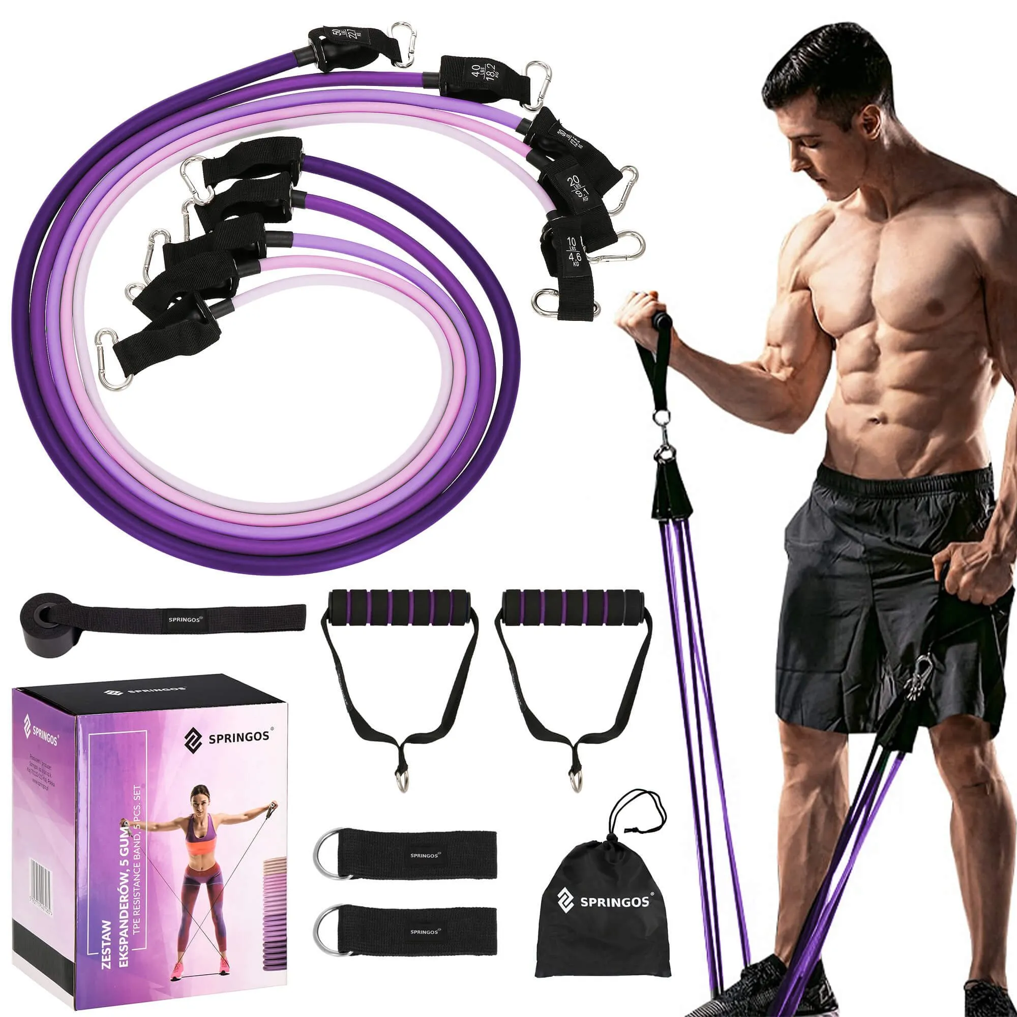 set ekspandera pet elastičnih traka - slika 9