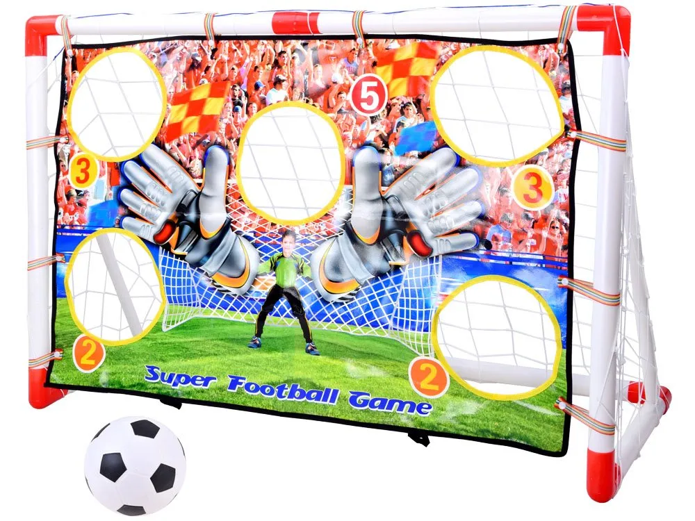 nogometni gol za vježbanje preciznosti - bijelo-crveni - slika 3