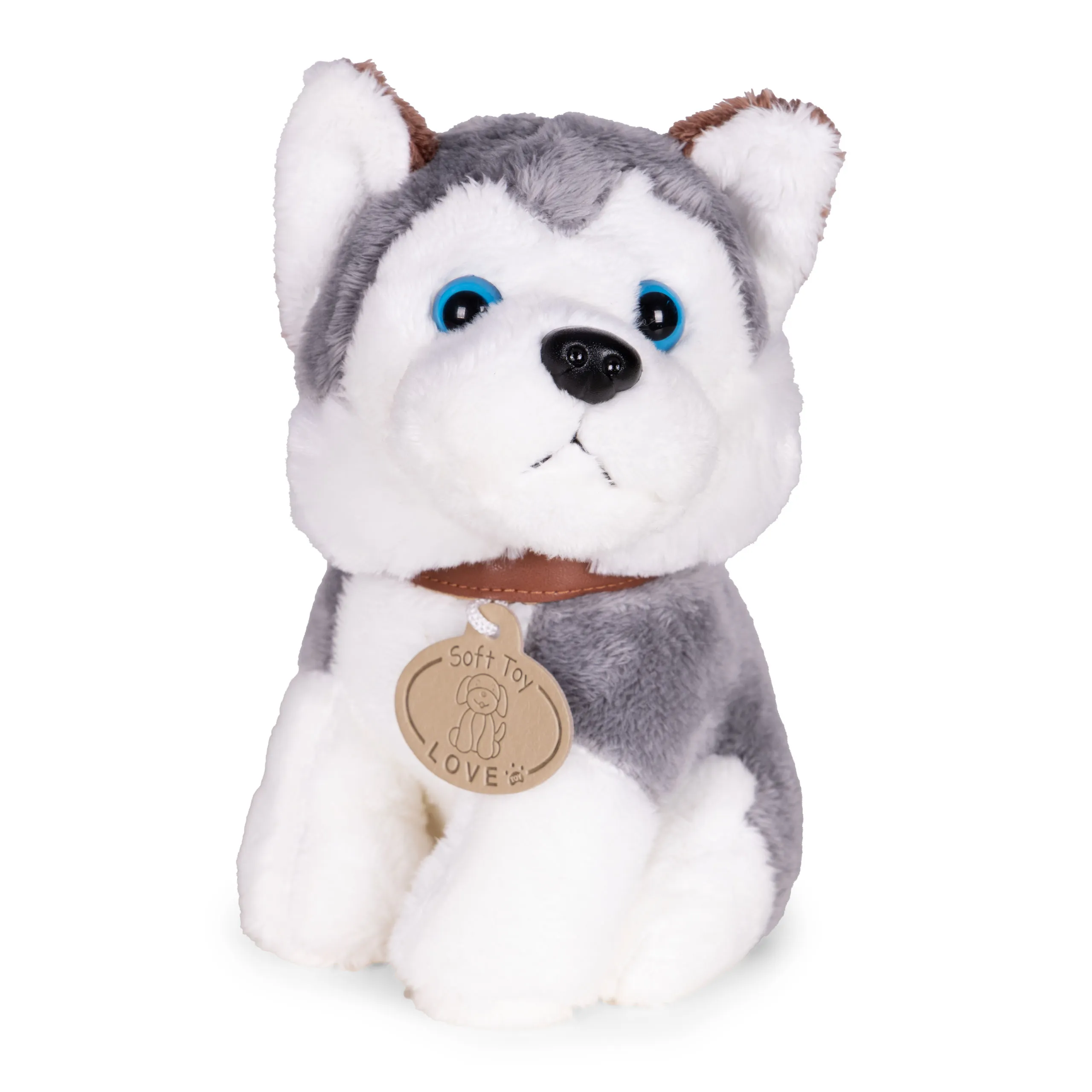 plišani pas husky u torbi – igračka za djecu + četka za njegu - slika 8
