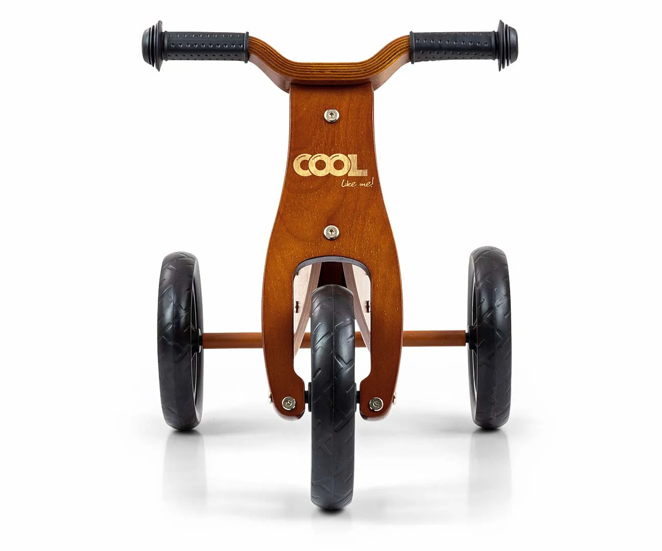 milly mally 2u1 dječji tricikl bez pedala dark natural - slika 3