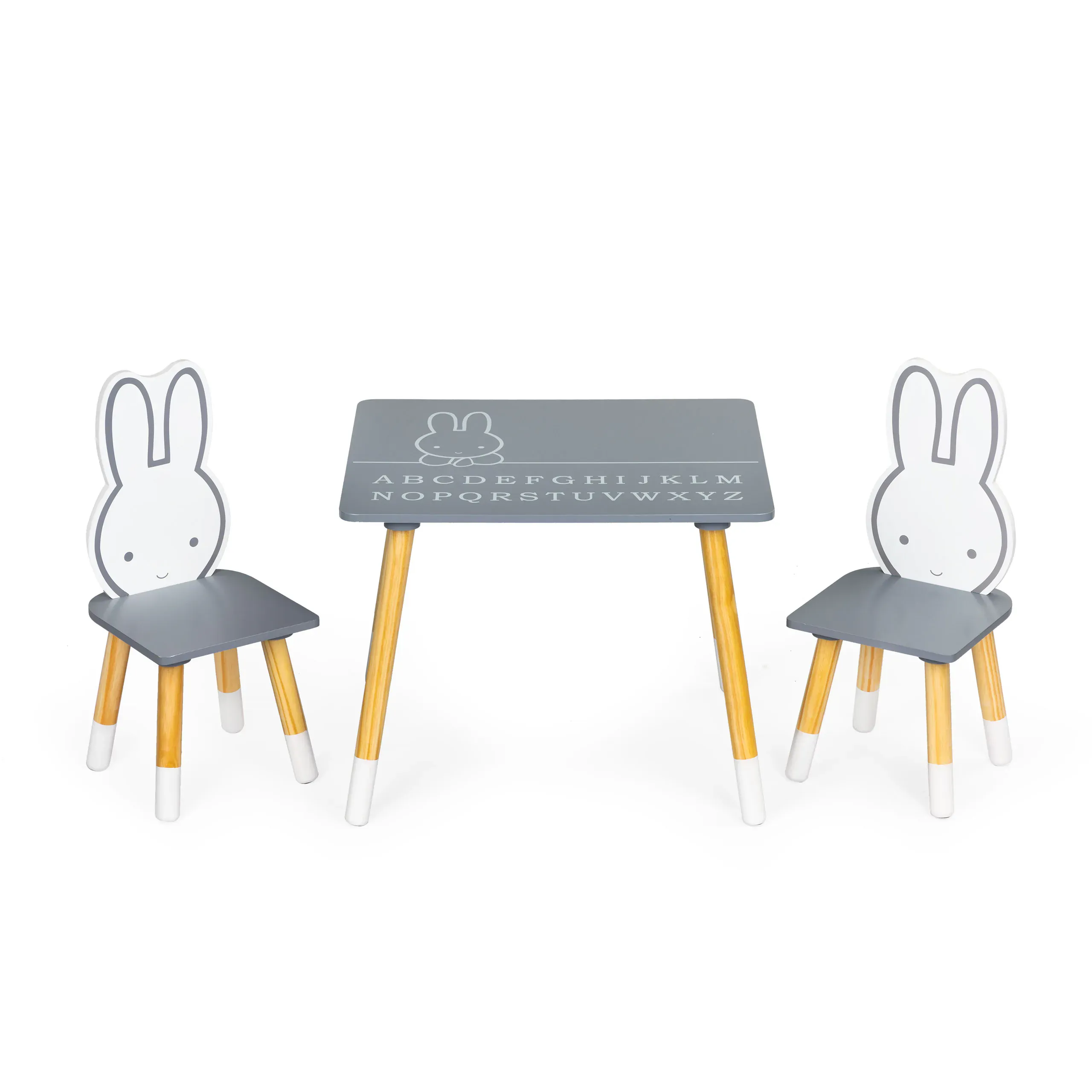 ecotoys wh141 set dječji stol sa stolicama zeko - slika 1