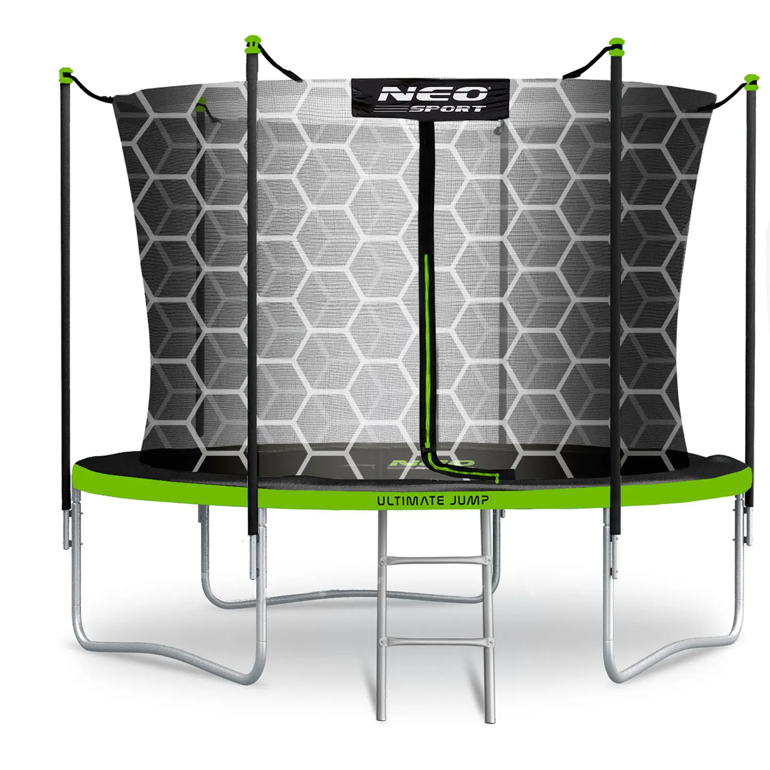 neo-sport vrtni trampolin 183 cm (6 ft) s unutarnjom mrežom i ljestvama - slika 3