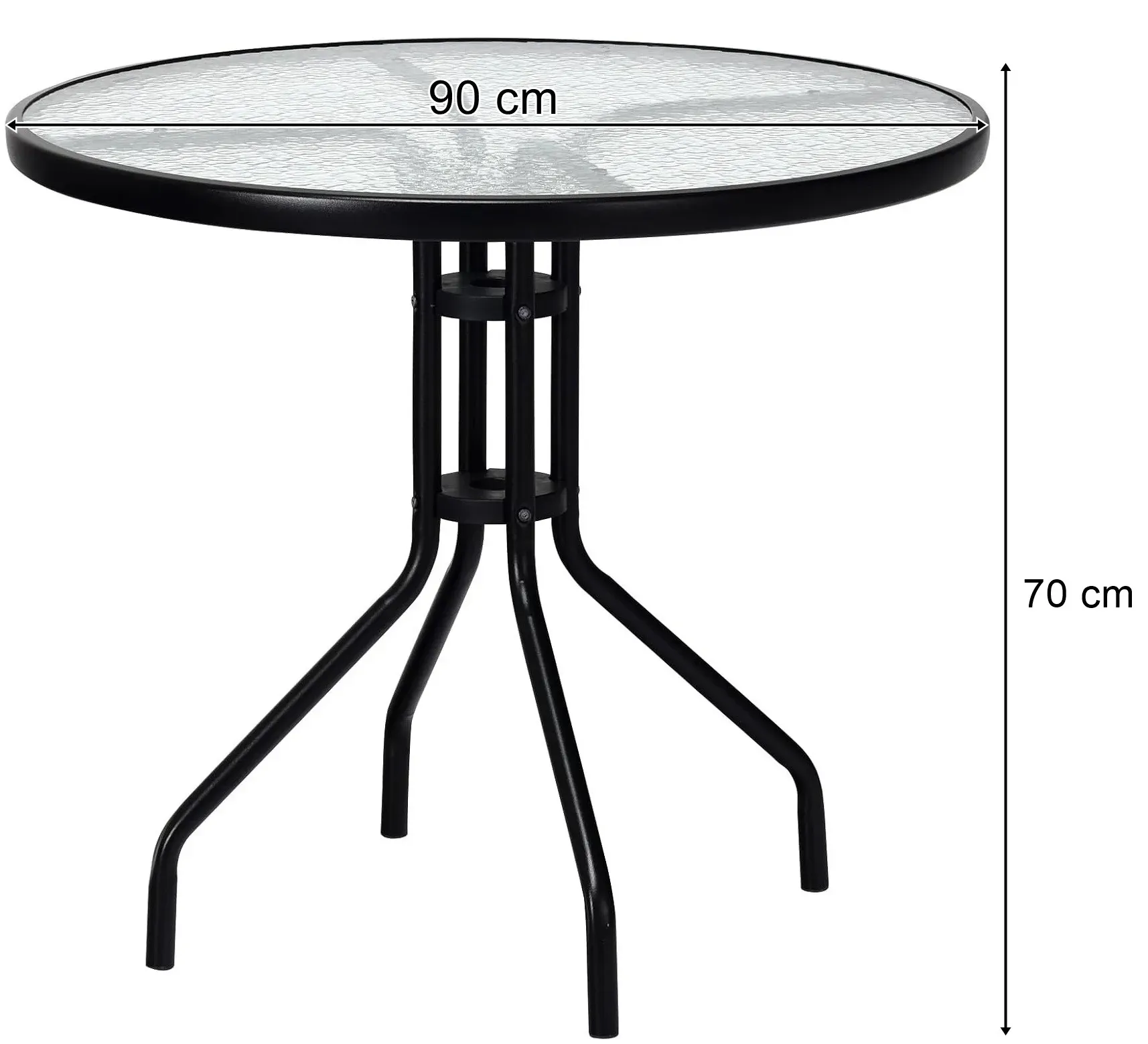 okrugli stol island 90 cm + 4x sofia smeđe stolice - slika 3