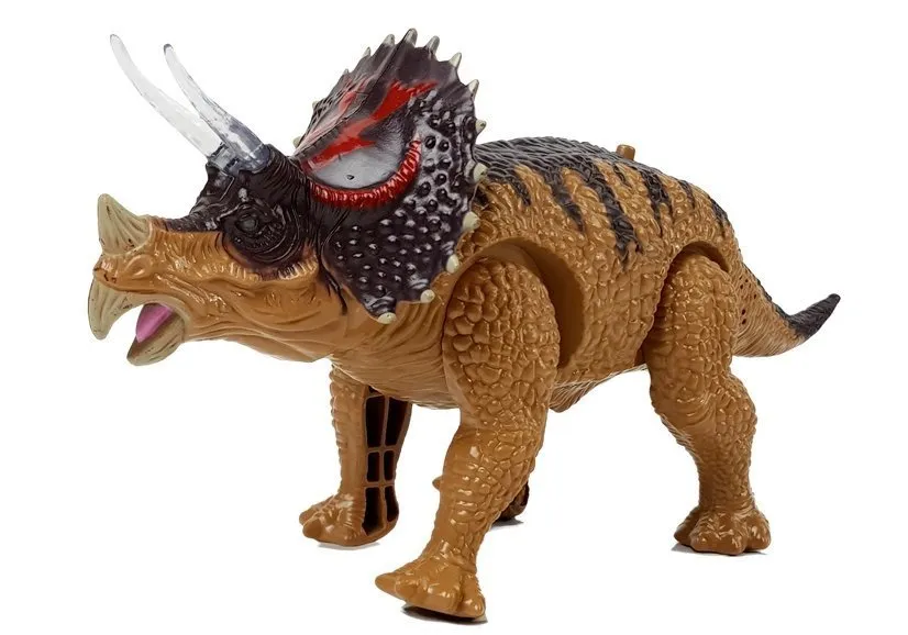 dinosaur triceratops na baterije žuto - crni - slika 3