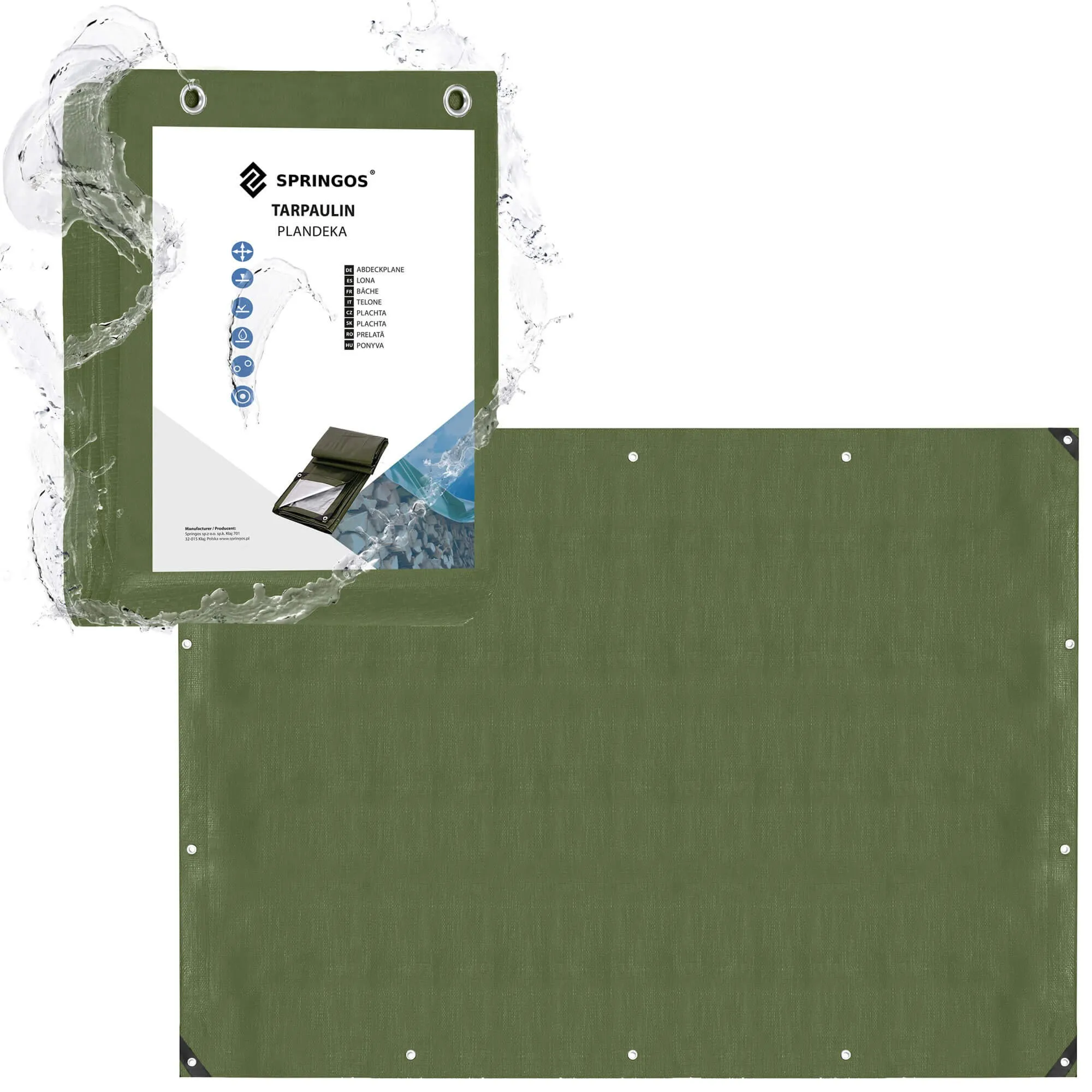 cerada 4 x 5 m zelena - slika 5