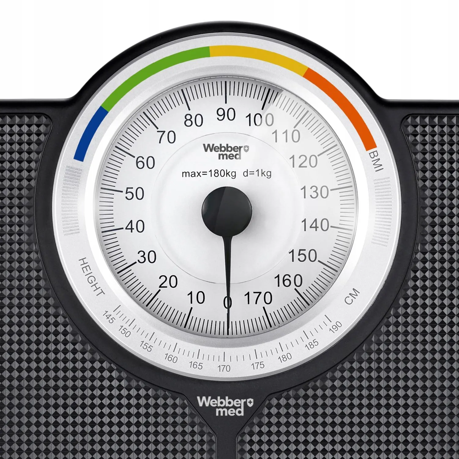 webber bmi klasična mehanička osobna vaga – do 180 kg, crna - slika 3