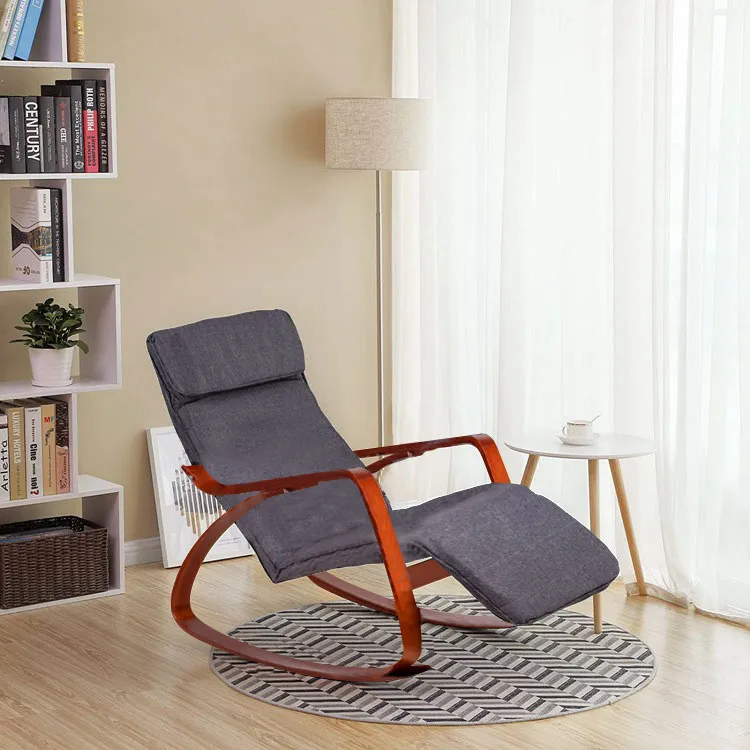 stolica za ljuljanje modernhome –siva - slika 3