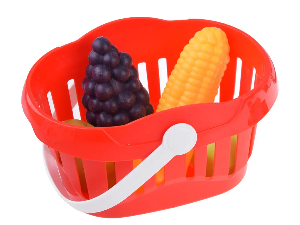 set mini market blagajna s košaricom i dodacima crveni - slika 5