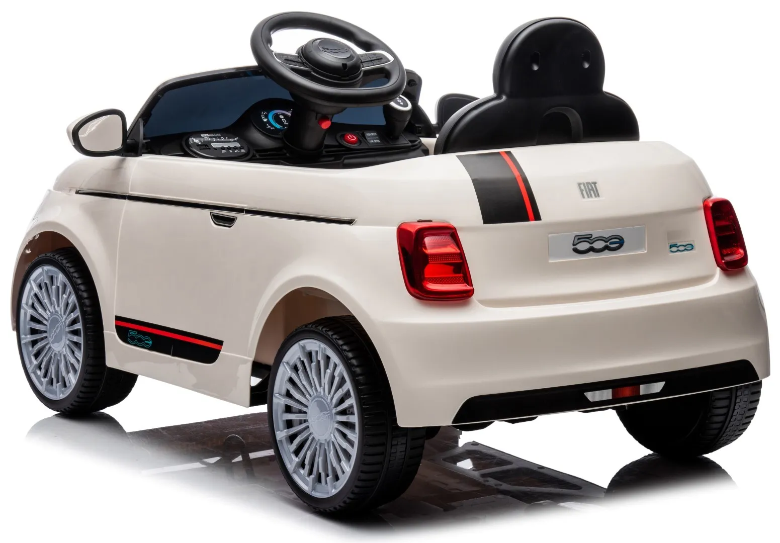 automobil na akumulator fiat 500 elektro - biser, slonovača - slika 4