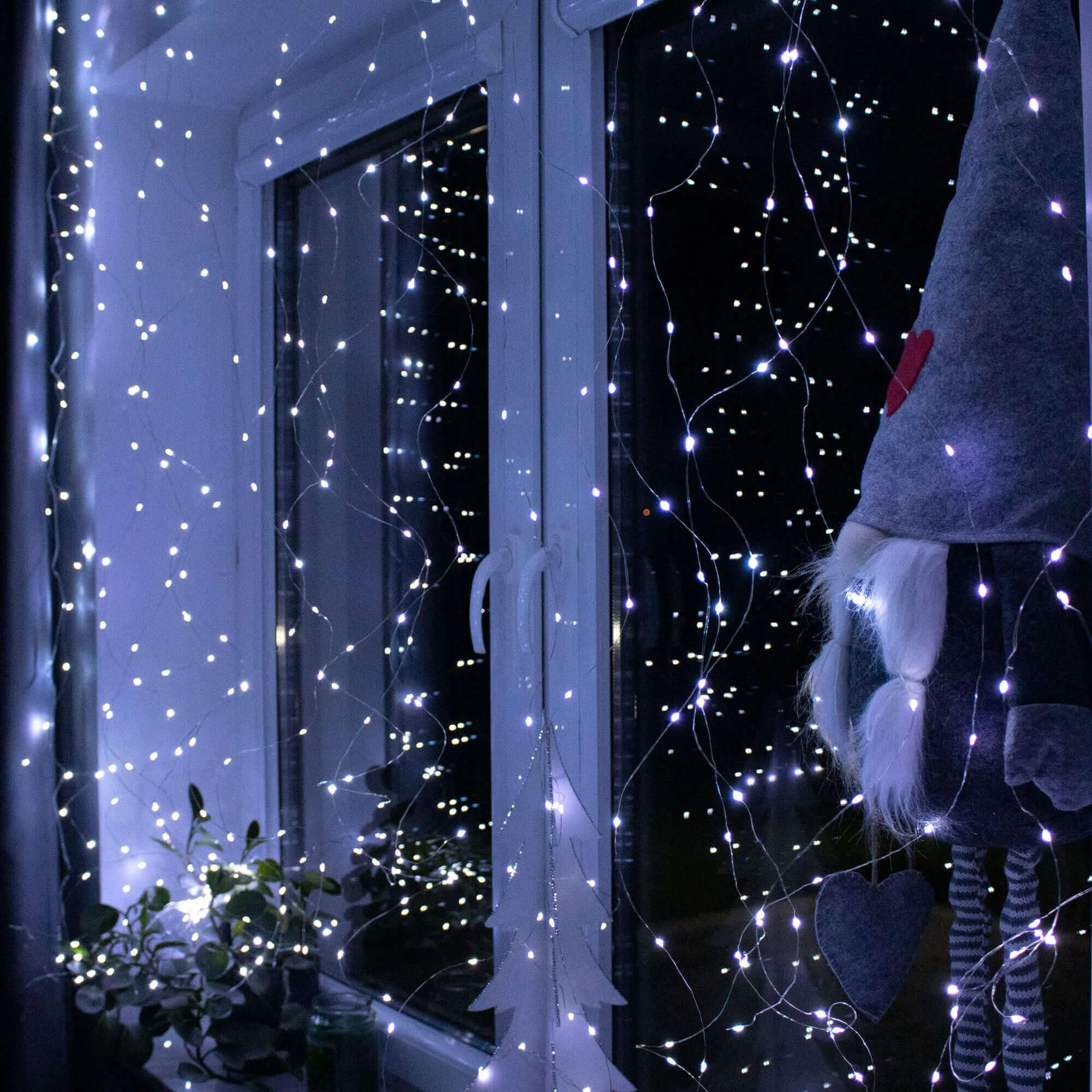 led zavjesa – 300 lampica , hladno bijela - slika 12
