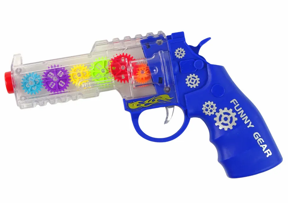 dječji revolver sa svjetlosnim efektima plavi - slika 2