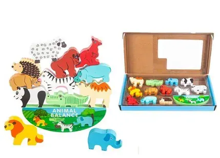 montessori puzzle igra ravnoteže safari životinje - slika 2
