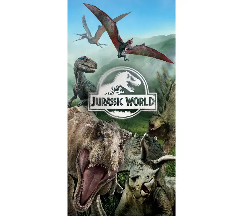 pamučni ručnik jurassic world 70x140cm - slika 2