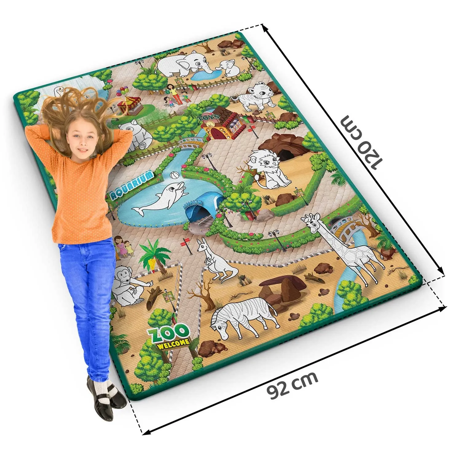 ricokids model rk-344 xxl podloga za bojanje + flomasteri gratis 120 x 90 x 0,3 cm - slika 9