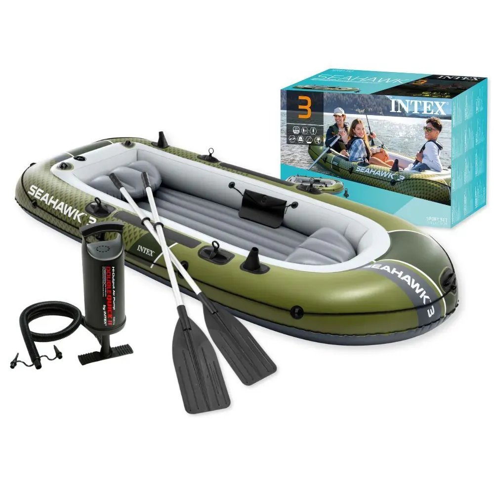 intex napuhujući čamac seahawk 3 za 3 osobe, s pumpom i 2 vesla, 66333 - slika 2