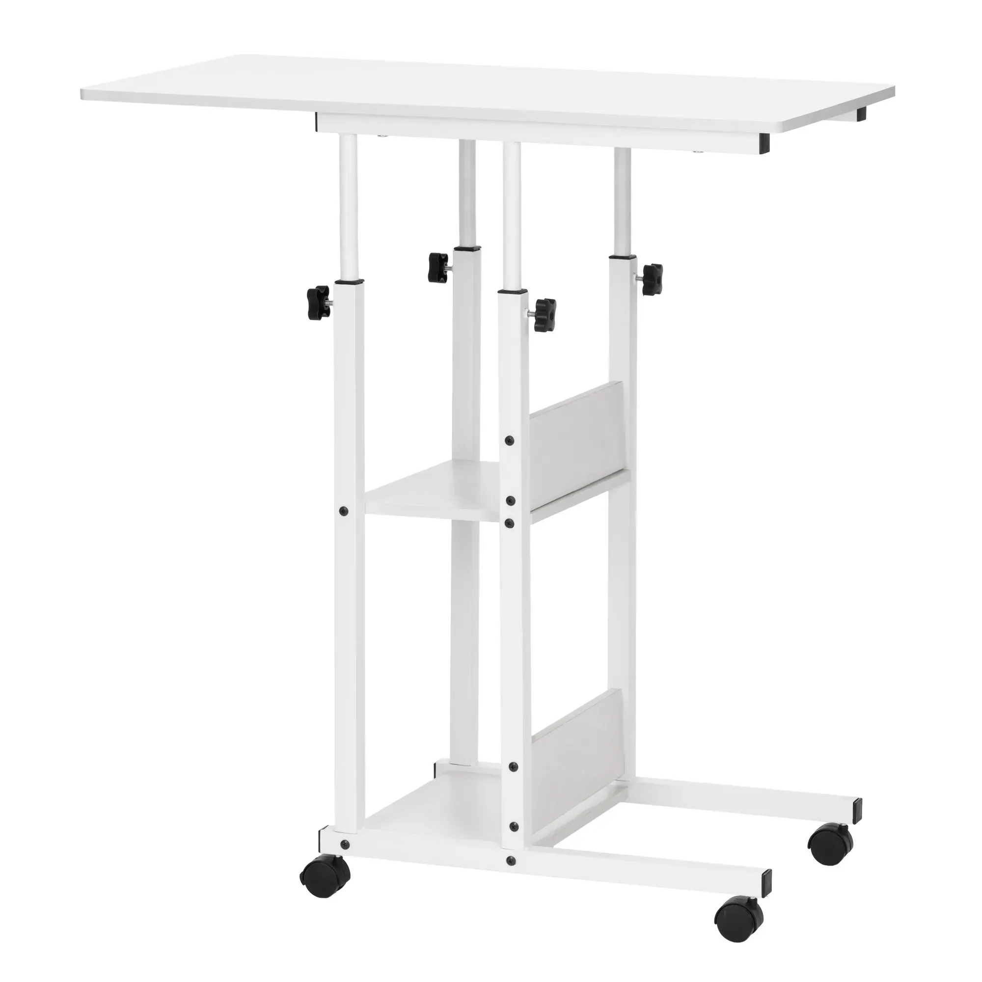 mobilni stol 73-85 x 40 x 80 cm bijela, crna - slika 9
