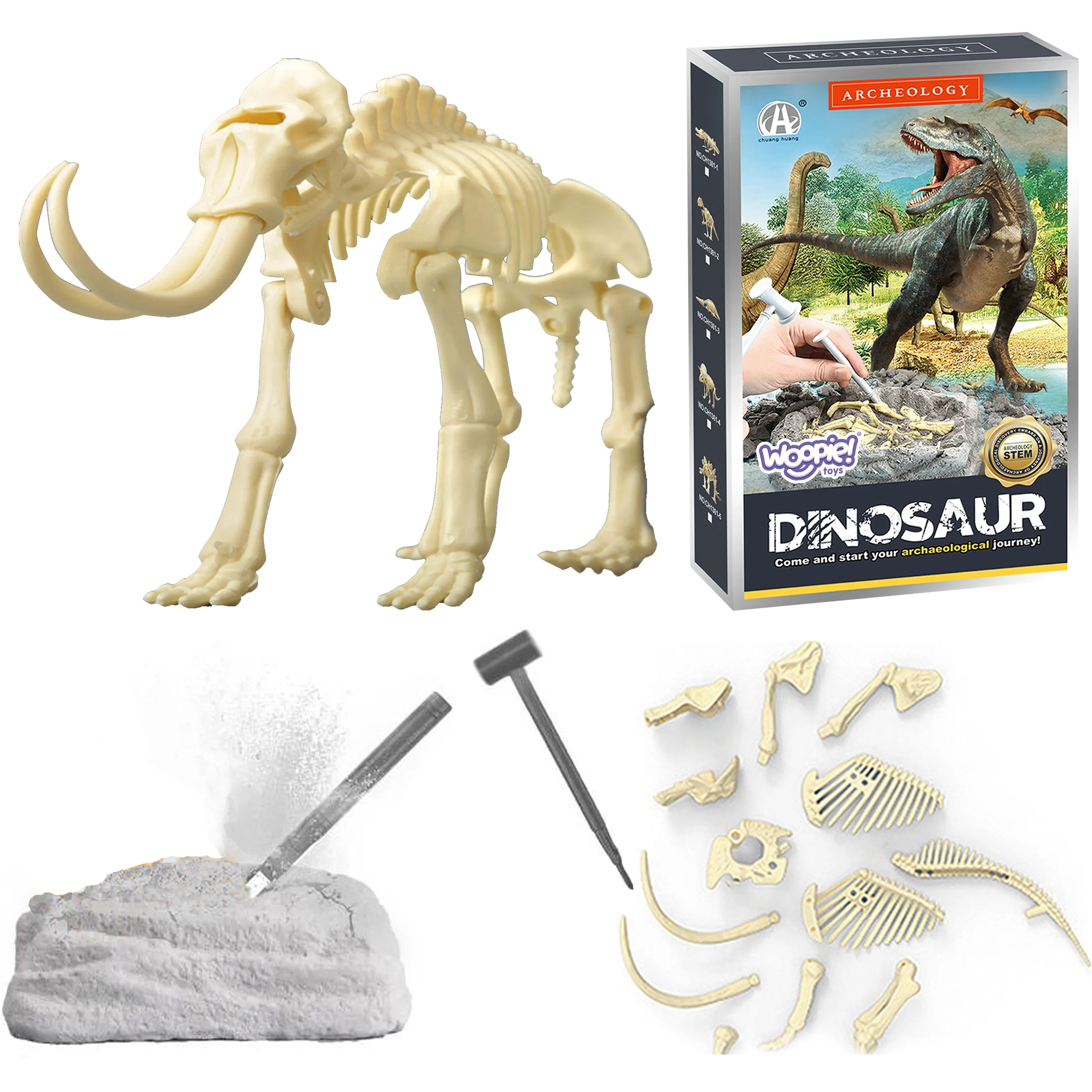 woopie kreativna igračka arheološka iskopavanja kostura dinosaura - slika 3