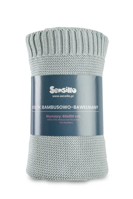 pamučna deka od bambusa – siva - slika 3