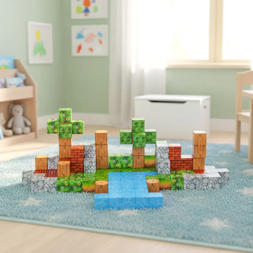 set magnetskih građevnih kocki za djecu – 87 komada (kocke) - slika 4