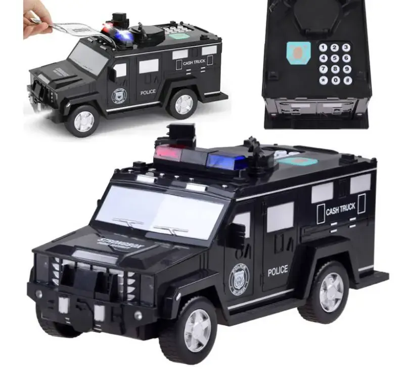 kasica prasica policijski auto, crni - slika 2