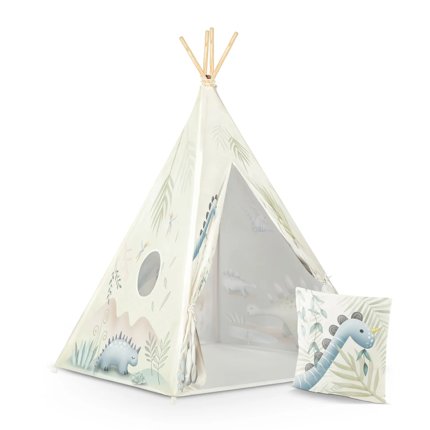 nukido teepee šator za djecu - dinosauri - slika 3