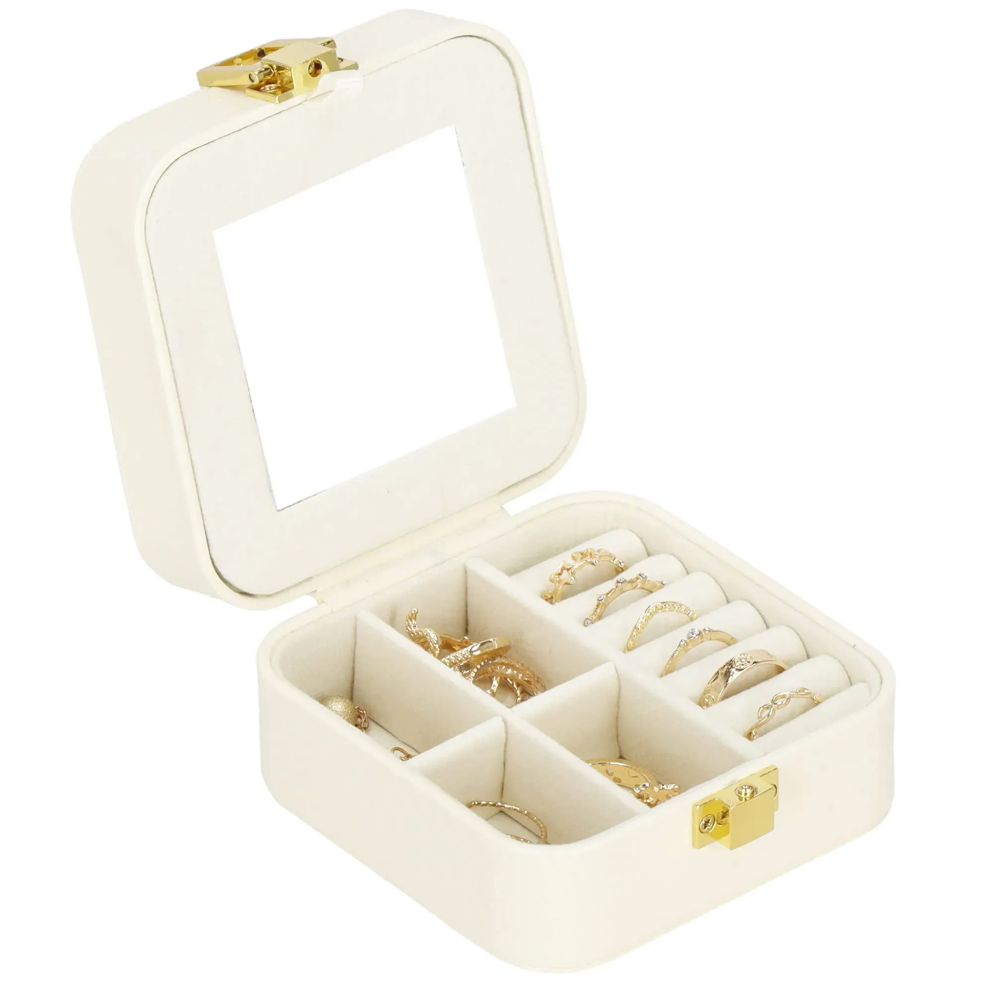 kutija za nakit krem 10x10,5 cm - slika 2