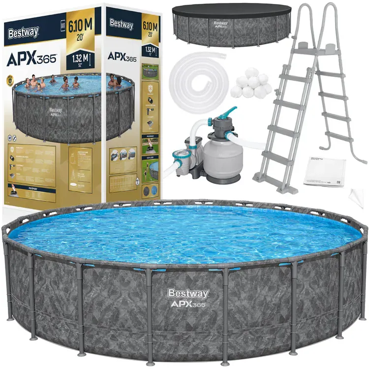 Bestway bazen s okvirom za sva godišnja doba 610x132cm APX365 s pumpnim ljestvama 561KE - Pribislavec