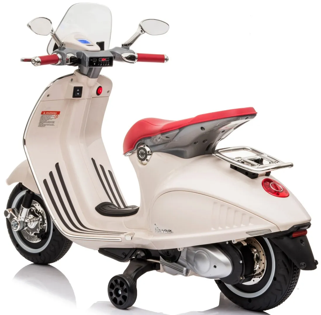 skuter vespa na akumulator s usb priključkom - bijeli - slika 4