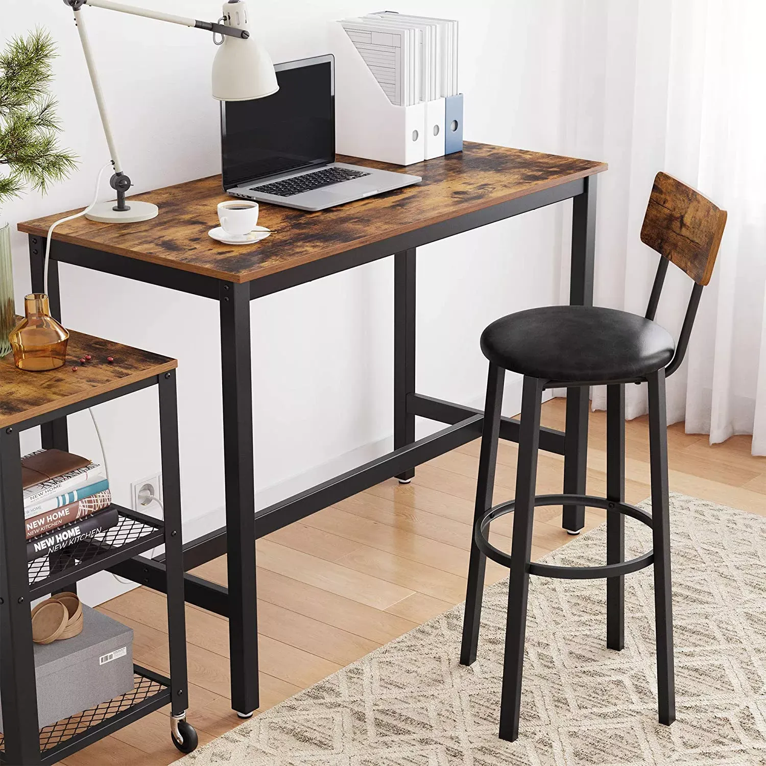 modernhome set od 2 visoke barske stolice - slika 5