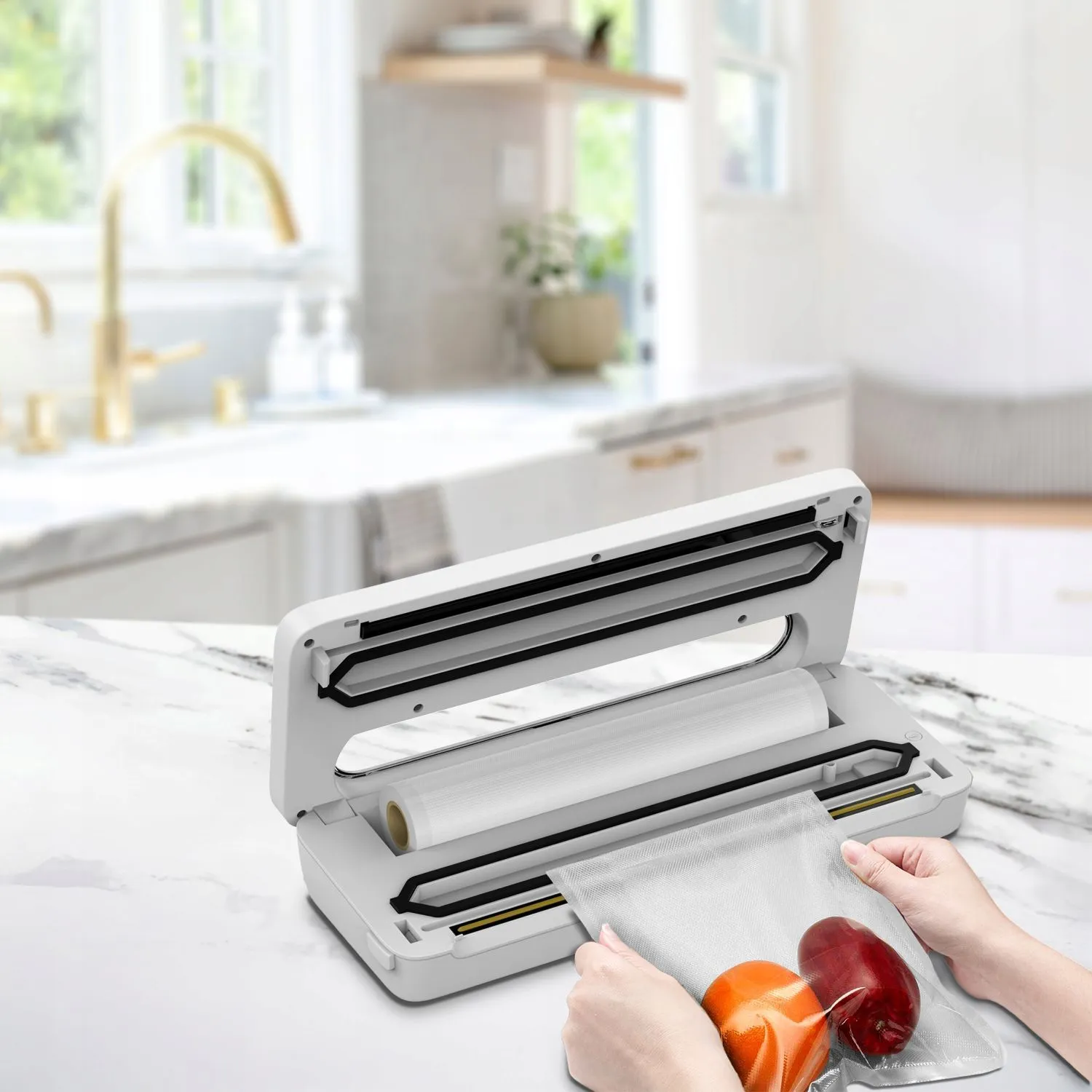 vakuumski zavarivač hrane 120 w – bijeli, s dodacima - slika 6