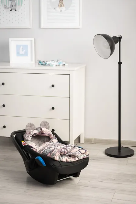 waffle carry-cot deka za umotavanje grafit - slika 7