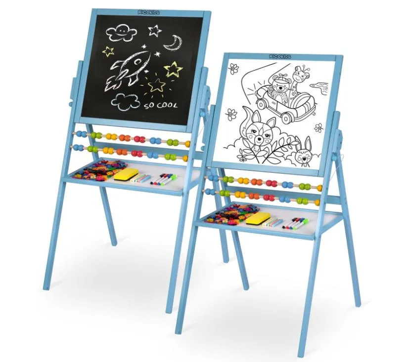ricokids magnetska okretna ploča za kredu - plava - slika 7