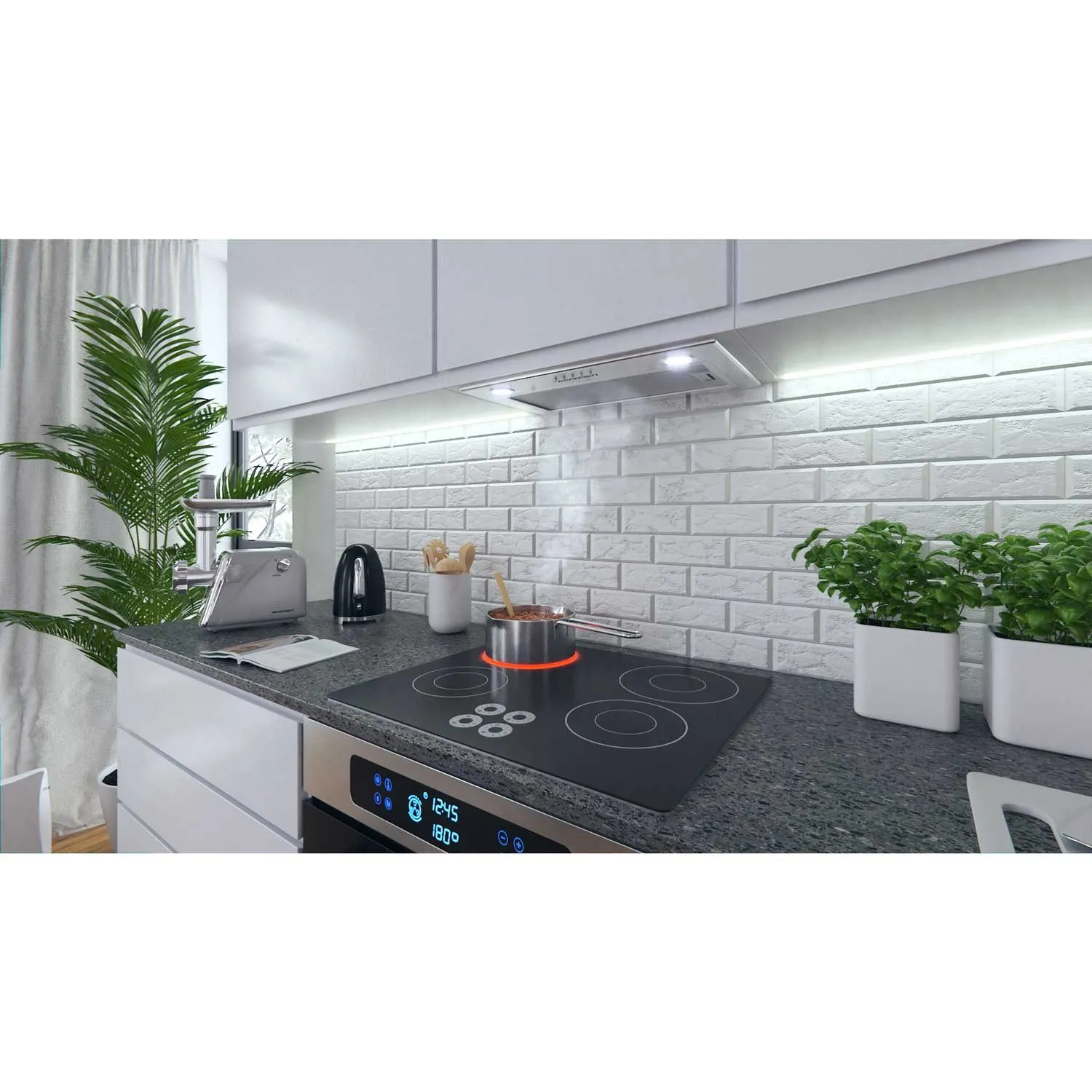 kuhinjska napa za ispod ormarića 60 cm inox be-50 - slika 6