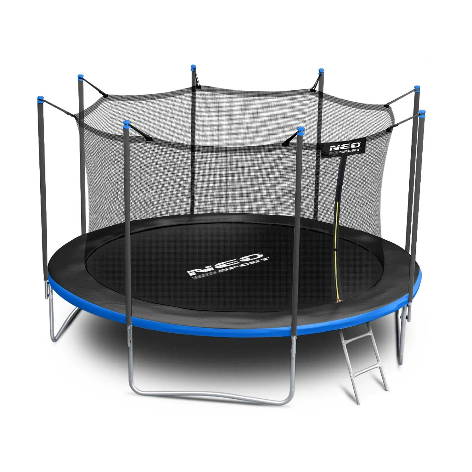 vrtna trampolina 15 ft / 465 cm s unutarnjom zaštitnom mrežom i ljestvama, neo-sport - slika 4