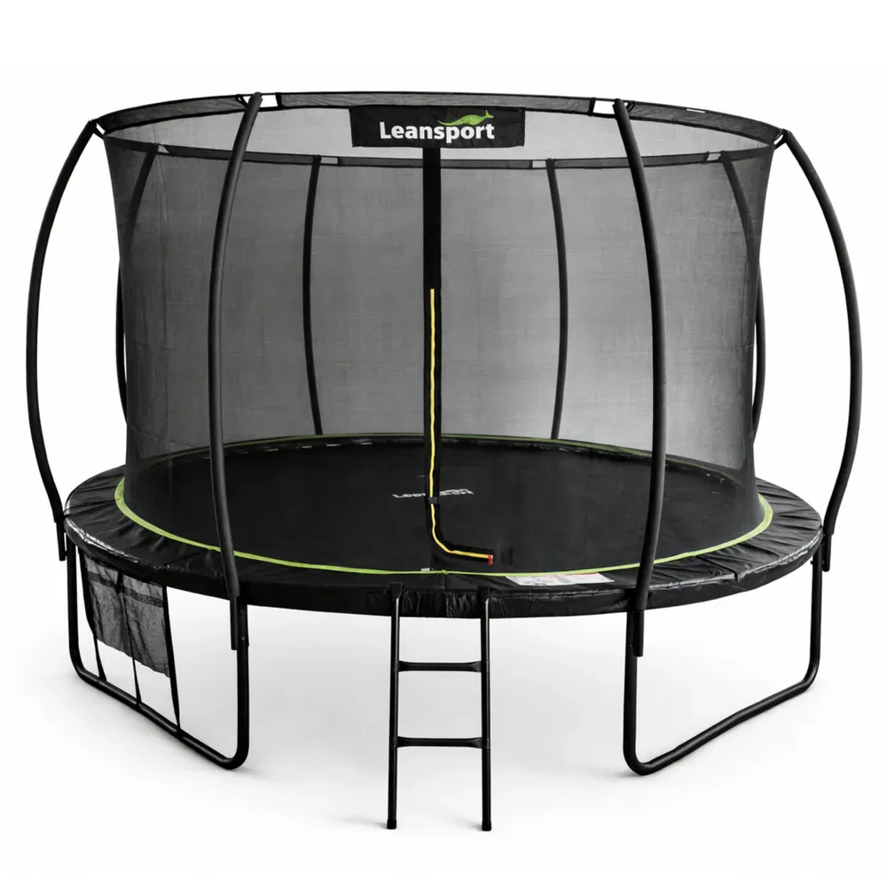 vrtni trampolin s unutarnjom mrežom crno-zeleni 366 cm - slika 2