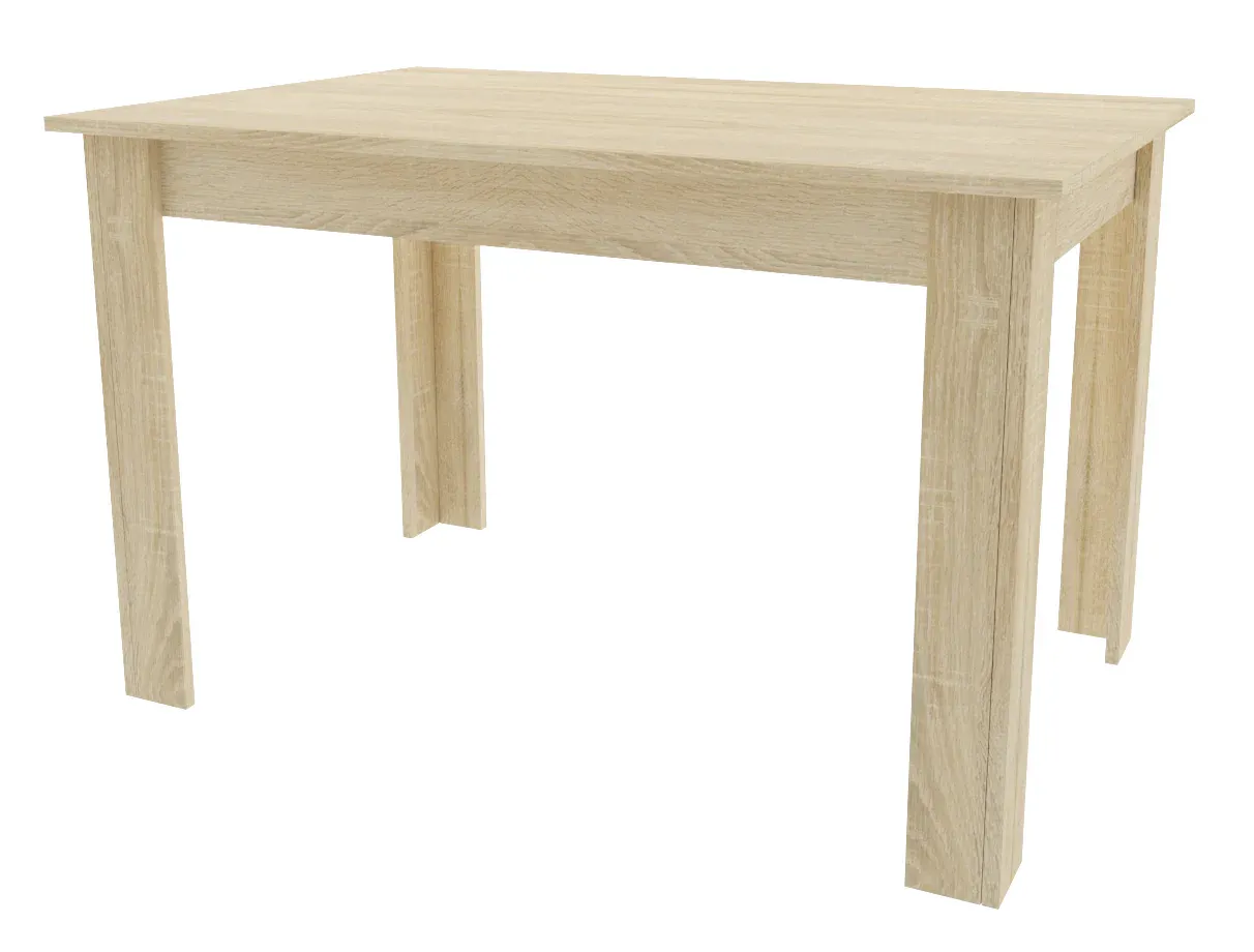 pravokutni stol 120x80 hrast sonoma - slika 2