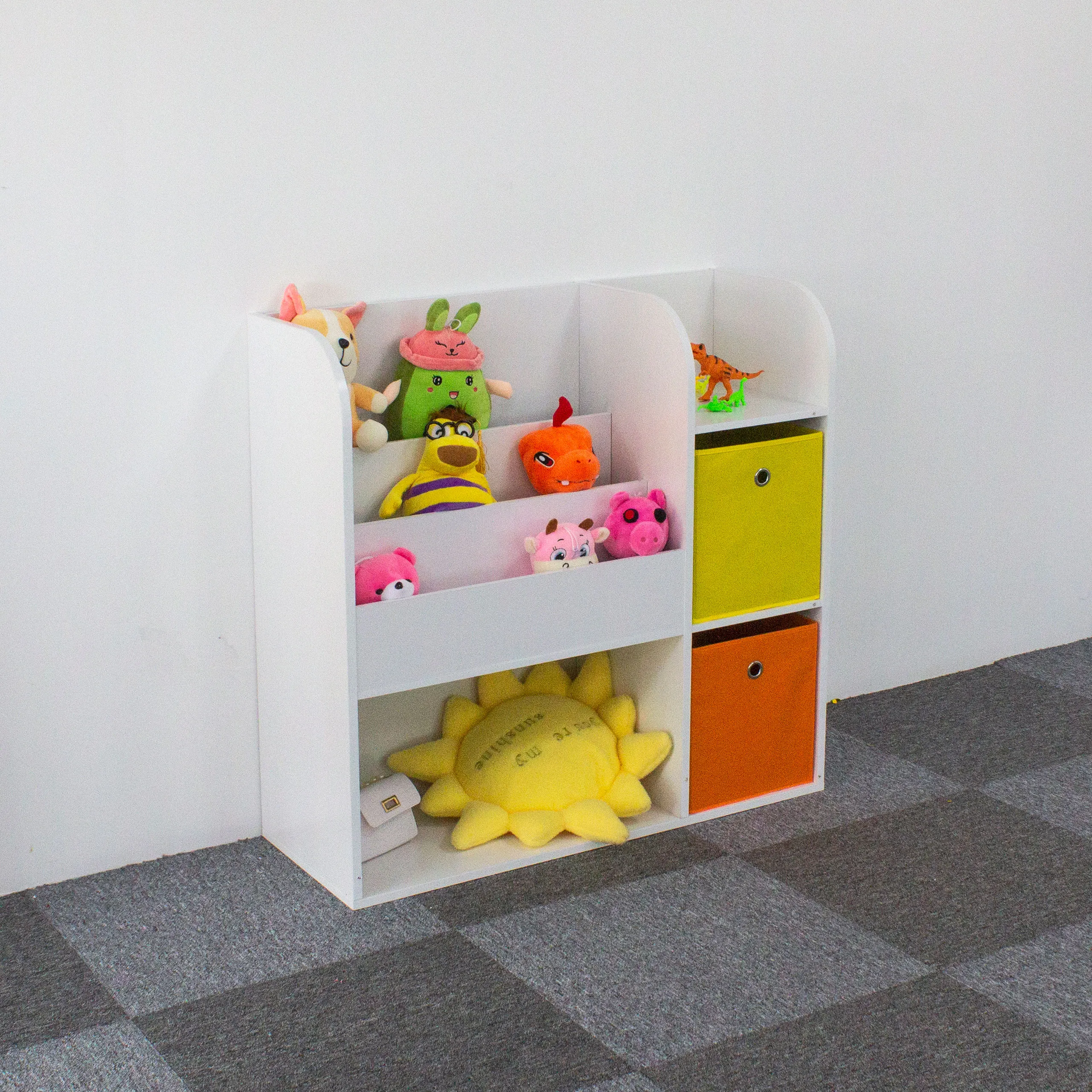 ecotoys ormarić s policama za knjige i organizatorom igračaka - slika 8