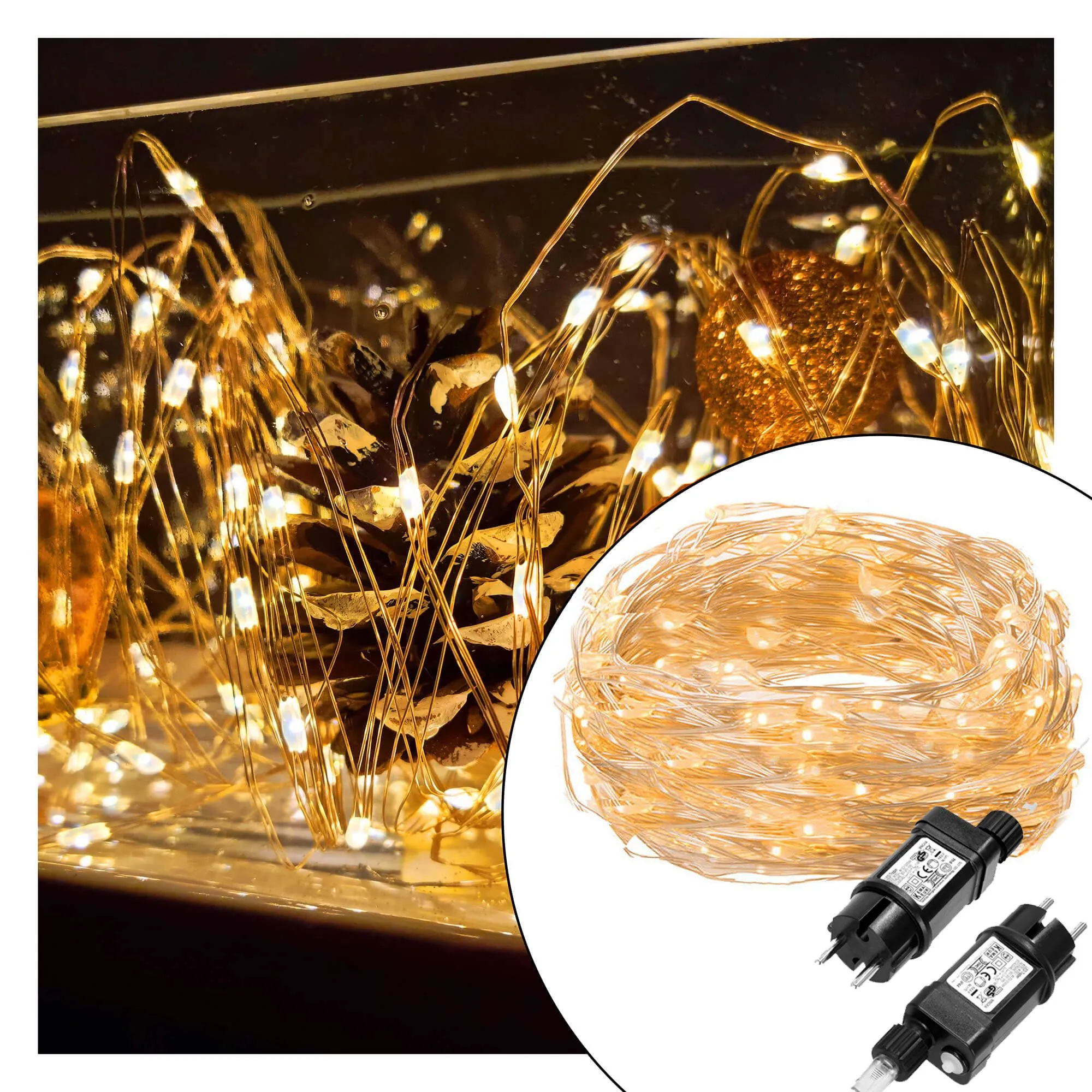 dekorativna led rasvjeta 200 led, toplo bijela - slika 10
